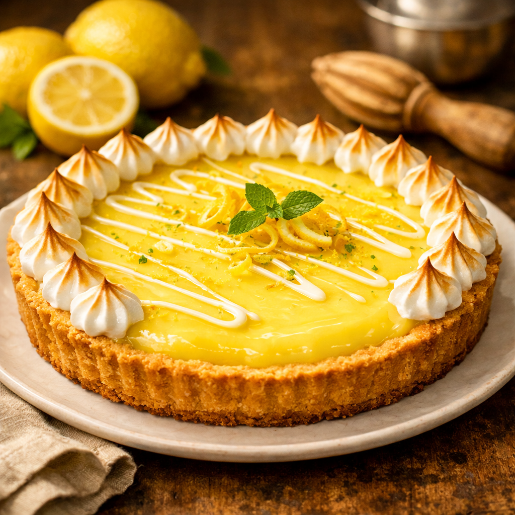 Torta al limone tartufata
